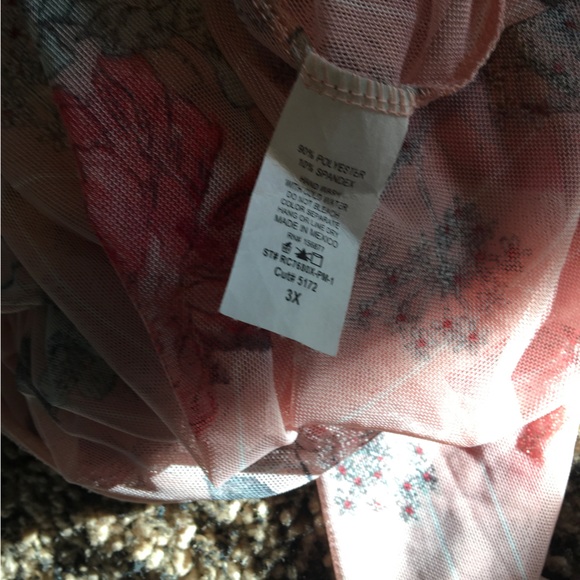 Ragdoll Rose Floral Pink Cardigan Size 3x - Picture 11 of 13